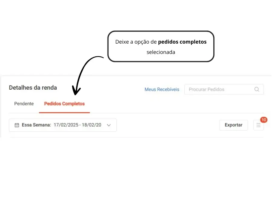 Painel Minha Renda Shopee Passo 2